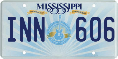 MS license plate INN606