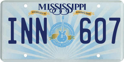 MS license plate INN607