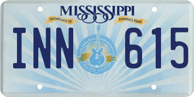 MS license plate INN615