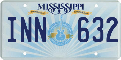 MS license plate INN632