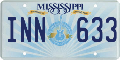MS license plate INN633