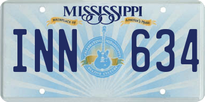 MS license plate INN634