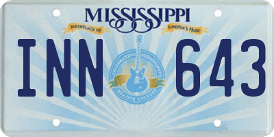 MS license plate INN643