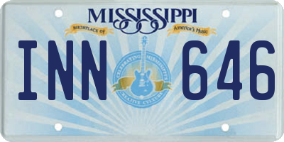 MS license plate INN646