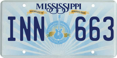 MS license plate INN663