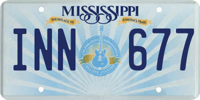 MS license plate INN677
