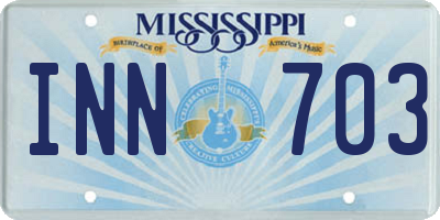 MS license plate INN703