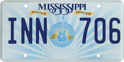 MS license plate INN706