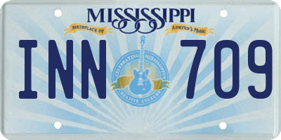 MS license plate INN709