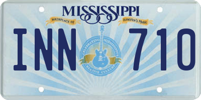 MS license plate INN710