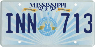 MS license plate INN713
