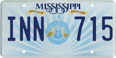 MS license plate INN715