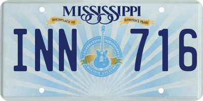 MS license plate INN716