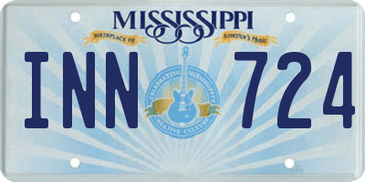 MS license plate INN724