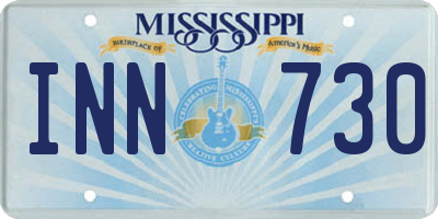 MS license plate INN730