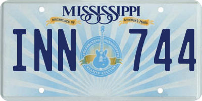 MS license plate INN744