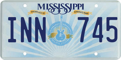 MS license plate INN745