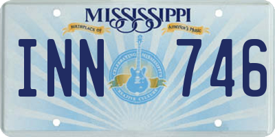 MS license plate INN746