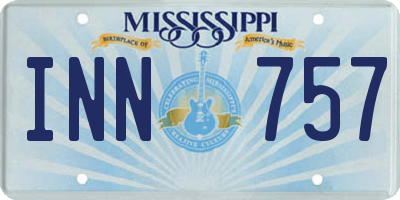 MS license plate INN757
