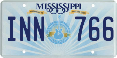 MS license plate INN766