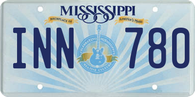 MS license plate INN780
