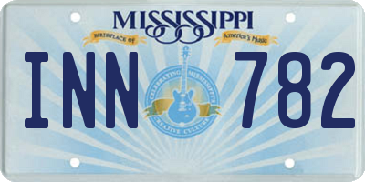 MS license plate INN782