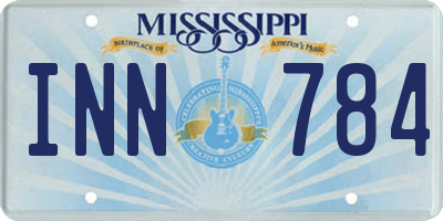 MS license plate INN784
