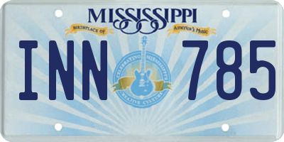 MS license plate INN785