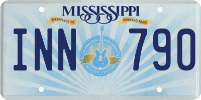 MS license plate INN790