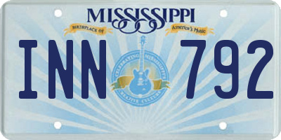 MS license plate INN792