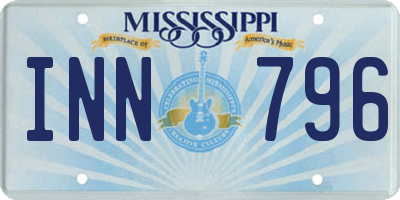MS license plate INN796