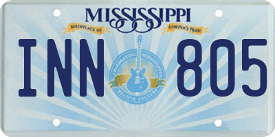 MS license plate INN805