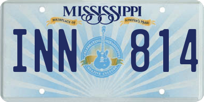 MS license plate INN814