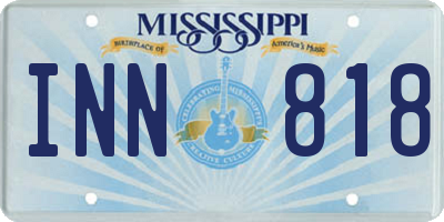 MS license plate INN818