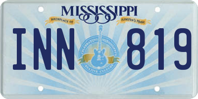 MS license plate INN819