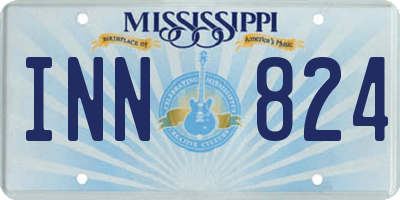 MS license plate INN824