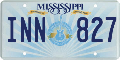 MS license plate INN827