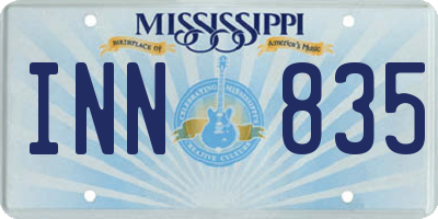 MS license plate INN835
