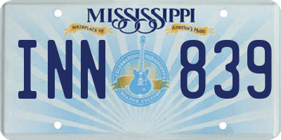 MS license plate INN839