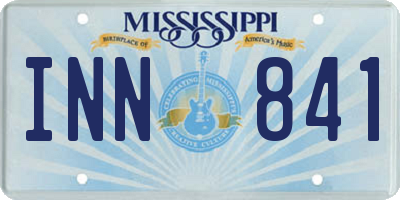 MS license plate INN841