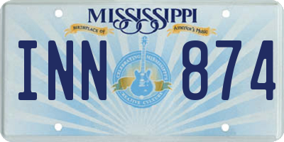 MS license plate INN874