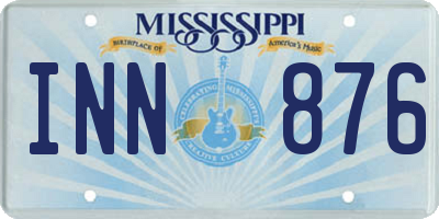 MS license plate INN876