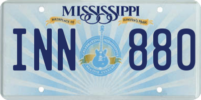 MS license plate INN880