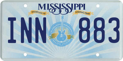 MS license plate INN883