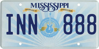 MS license plate INN888