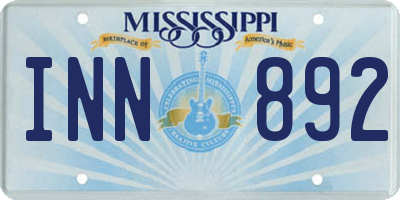 MS license plate INN892