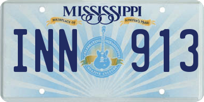 MS license plate INN913
