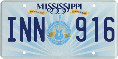 MS license plate INN916