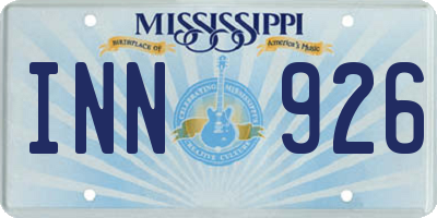 MS license plate INN926