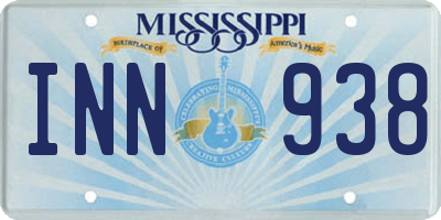 MS license plate INN938